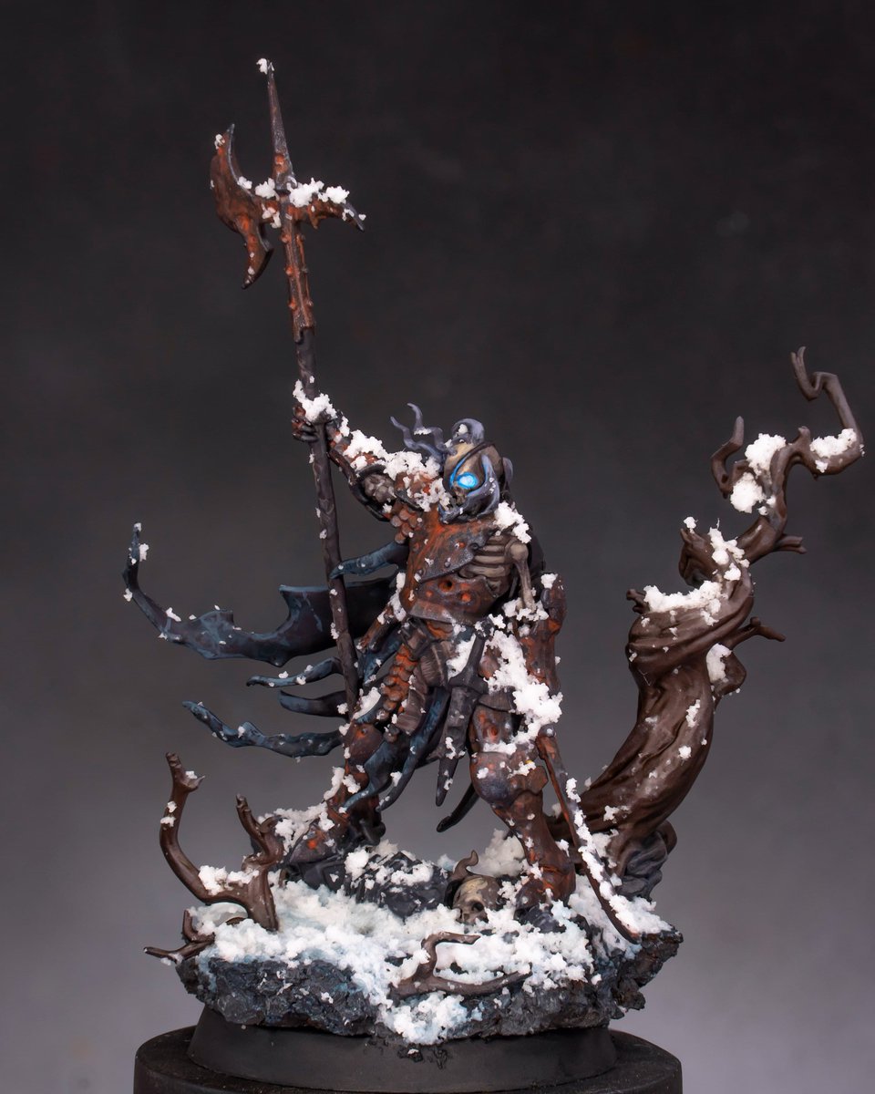 theminiaturista's tweet image. Just a "quick" paint around 2 hours, but I think it's a good scheme for these skeletons, a bit Lich King maybe. Everything is acrylics, no oils.

#warhammer #ageofsigmar #warhammercommunity #paintingminiatures #wargames