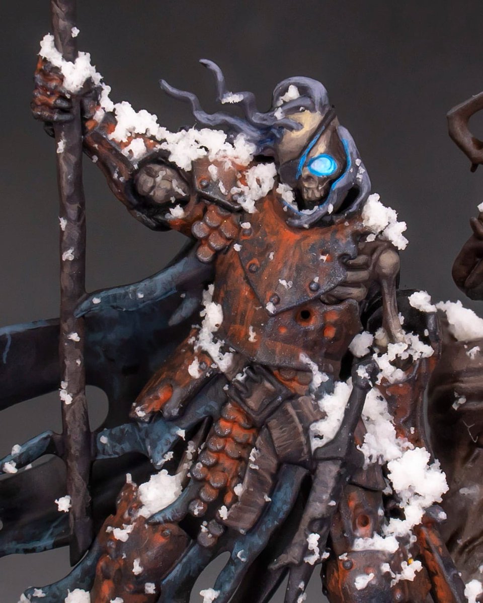 theminiaturista's tweet image. Just a "quick" paint around 2 hours, but I think it's a good scheme for these skeletons, a bit Lich King maybe. Everything is acrylics, no oils.

#warhammer #ageofsigmar #warhammercommunity #paintingminiatures #wargames