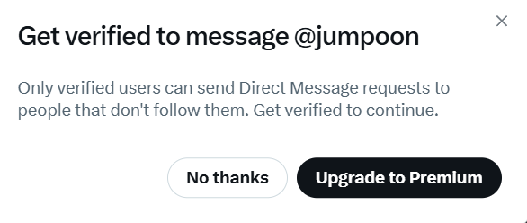 Luna0453669450's tweet photo. @jumpoon umh, is there no other way? Because when I try to write in DMs, I get that message, and... I don't know what to do 😖. https://t.co/McfPjdtu92