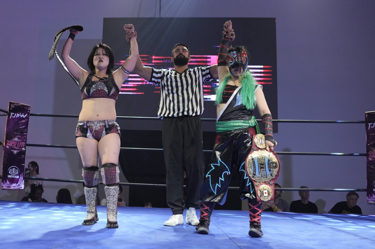 tjpw2013's tweet photo. 【試合結果詳報】初バンコク！　未詩が地元のマッチャの奮闘を退けてプリプリV3！　イッテンヨン後楽園で鈴芽追撃へ／山下＆鳥喰が難敵らくぽむを下してIWA JAPAN SETUP世界タッグ初防衛／中島はアレクシス相手にMLW世界女子フェザー王座死守！

https://t.co/65jc6zpkYD
#tjpw
#tjpwThai https://t.co/NA9cQEIrSw