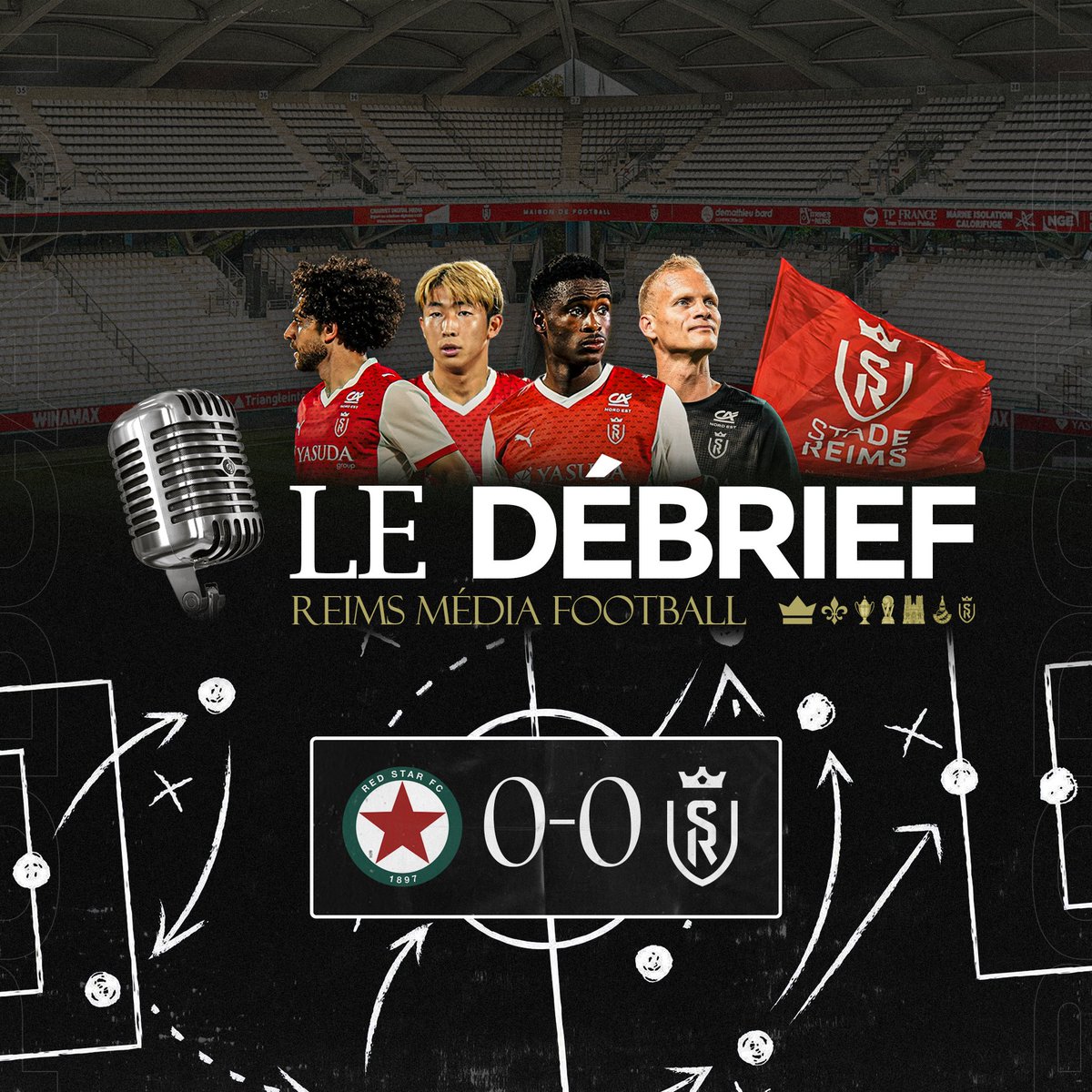 reimsmediafoot's tweet photo. 🎙️ 𝑹𝒆𝒅 𝑺𝒕𝒂𝒓-𝑹𝒆𝒊𝒎𝒔, 𝒍𝒆 𝒅𝒆́𝒃𝒓𝒊𝒆𝒇 #REDSDR
🗣️ @jp_brg19 & @TitouSDR débriefent les deux matchs de la semaine des Rémois (victoire 4-0 contre Laval à Delaune et nul 0-0 en déplacement au Red Star).
➡️ https://t.co/7hkW0cbFeb https://t.co/JtlQX7P0F3