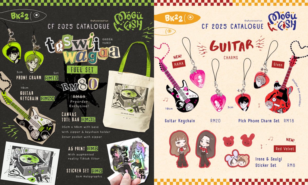 whysosearius's tweet image. here is my catalogue for comic fiesta 2025, PO &amp;amp; international orders now available!

🐟booth: B-K22 mogufish
🐟 Niji EN, HSR, Gensin, Nana, KiniOto etc.
🔗 PO in thread!

❤️/🔁 appreciated!
see u at cf :DD

#comicfiesta2025catalogue #comicfiesta2025 #cf2025 

🧵(1/3)