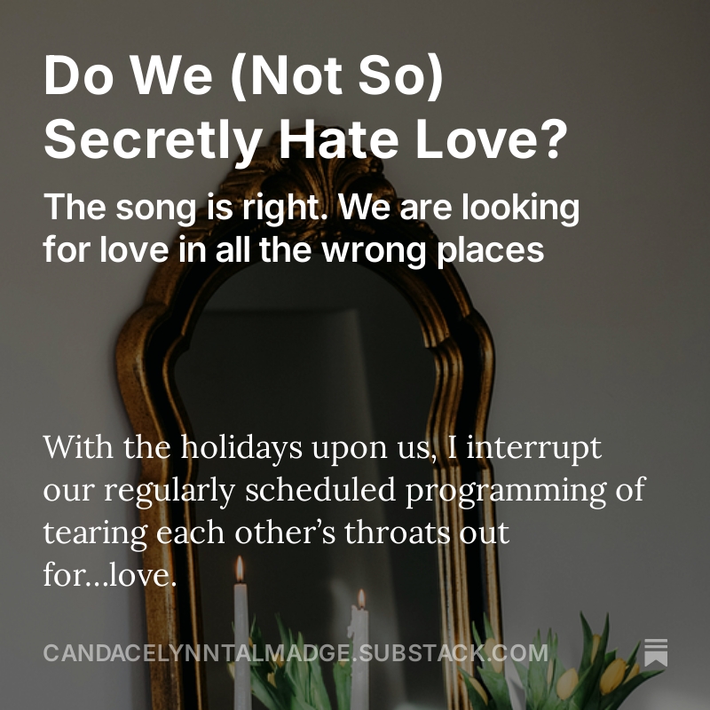 StoneScribe's tweet photo. If the holidays meaning anything, they represent a break for our usual squabbling and mistreatment of ourselves and others. I explore this in my latest Substack post:
https://t.co/eF4Fx5LW5L https://t.co/sPiBWUZ7nd