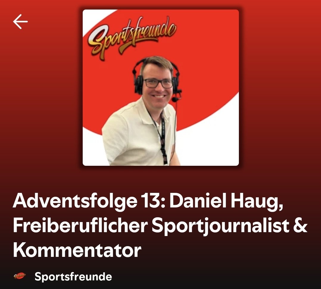 Im Sportsfreunde-Podcast von <a href="/WirchMirko/">Mirko Wirch</a> durfte ich über meinen Job als #VfB-Reporter, meine weiteren Tätigkeiten als freiberuflicher Sportjournalist und den Weg dorthin berichten.

Bei Interesse gerne reinhören ⬇️
open.spotify.com/episode/3brb51…

Nicht wundern: Aufnahme war im März...
