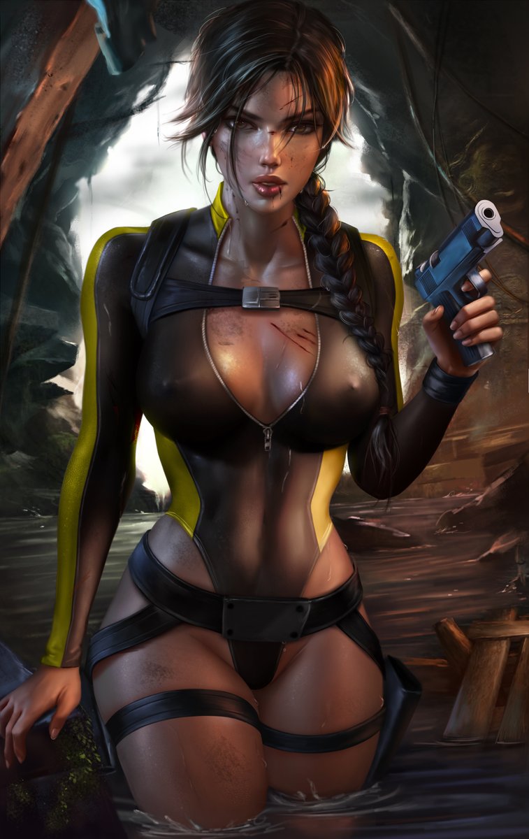 Logancure's tweet photo. should I paint the new version of  Lara Croft #TombRaiderCatalyst 
more variants on cubebrush with a 50% https://t.co/InrzCFHWzu