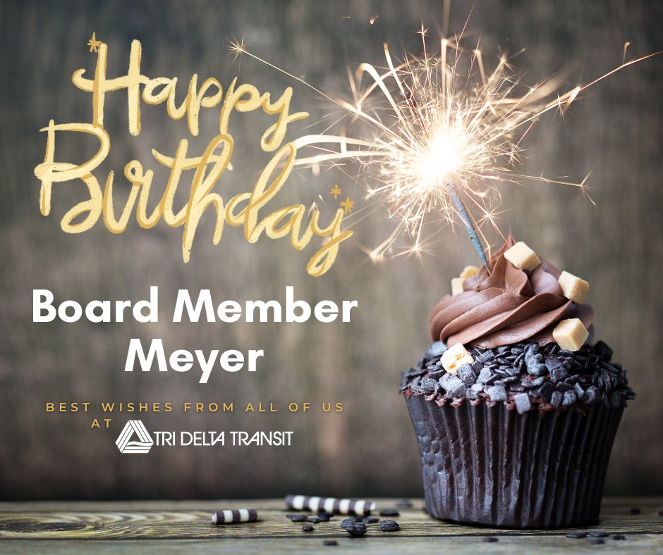 TriDeltaTransit's tweet image. Happy Birthday Board Member Susannah Meyer. Thank you for all you do for Tri Delta Transit, the community and the County.