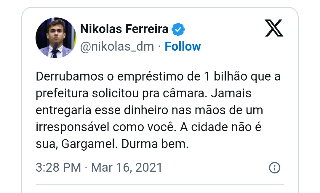 Fernanda_aferG's tweet photo. Enchentes em BH: já agradeceram ao Nikolas, hoje?!
O ex prefeito Kalil lançou o programa de Redução de Riscos e Inundações e Melhorias Urbanas e, na época, Nikolas se vangloriou de cortar a verba. O projeto foi derrubado por 1 voto: o dele. https://t.co/GIZme2K0P0