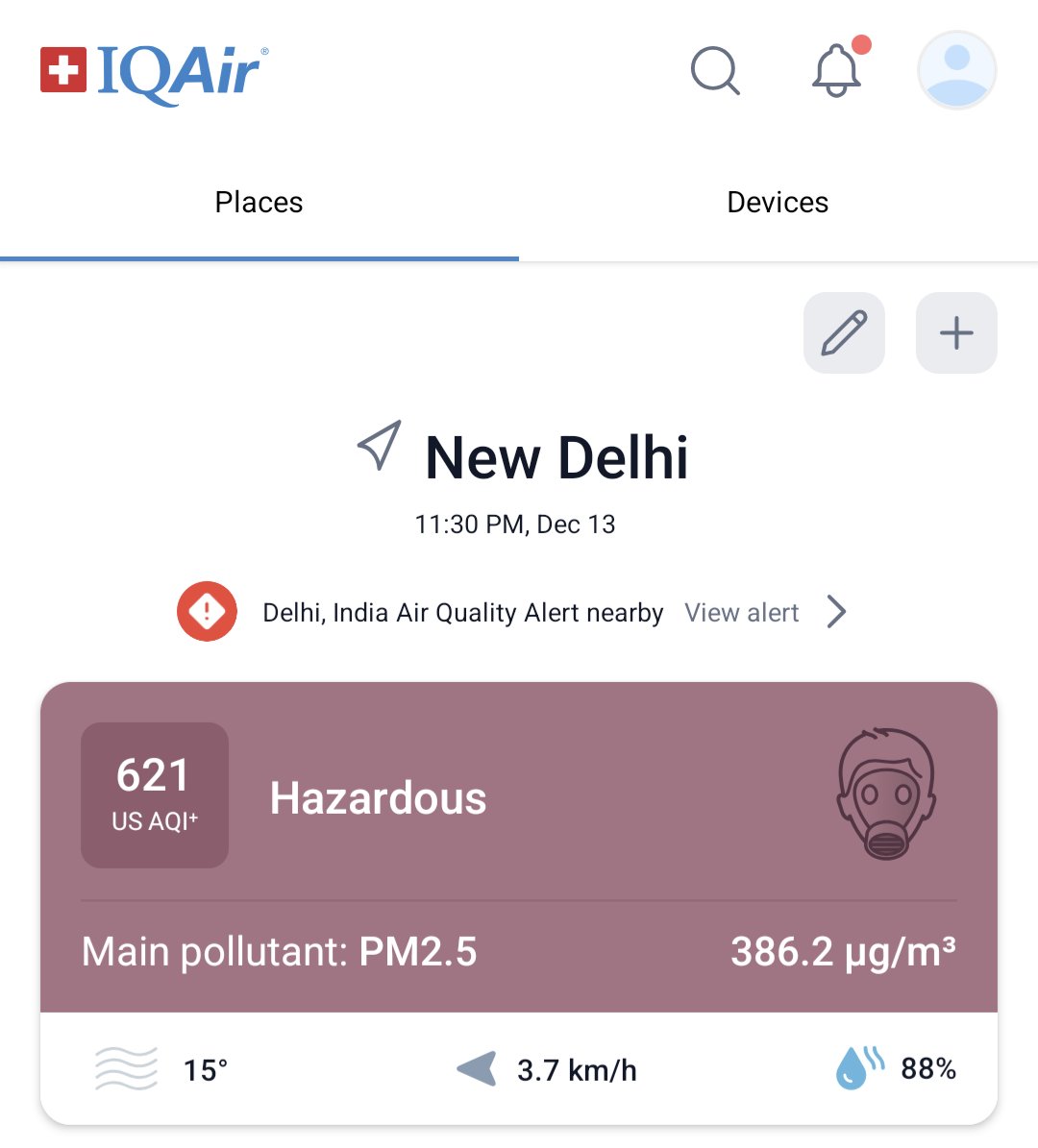vibhurishi's tweet image. Who are we going to blame now ? Farm fires ? 

#HellOnEarth #DelhiPollution
