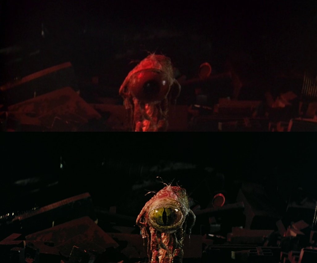 mightydudbolt's tweet photo. I think this is a key part of Lucas's worldview, and it explains some of the Special Edition changes. Lucas believes even the scary monsters should have a spark of life in them. They shouldn't be dull, dead things with no soul.

Notice how by giving the dianoga a blinking eye with a pupil, he infused it with some kind of a personality and a soul. Because it may want to eat the heroes, but it's not a demon from hell. It's really just an animal and the garbage masher is its home. 

A lot of people understandably found the sarlacc scarier when it was just a gaping hole in the ground. But Lucas has said he didn't like that "[t]here wasn't anything alive about the whole thing." That's the whole explanation. The original sarlacc had no soul, no personality. It was a Lovecraftian horror. But the sarlacc is alive too. It's almost like a baby bird or pterodactyl, it's just hungry.
