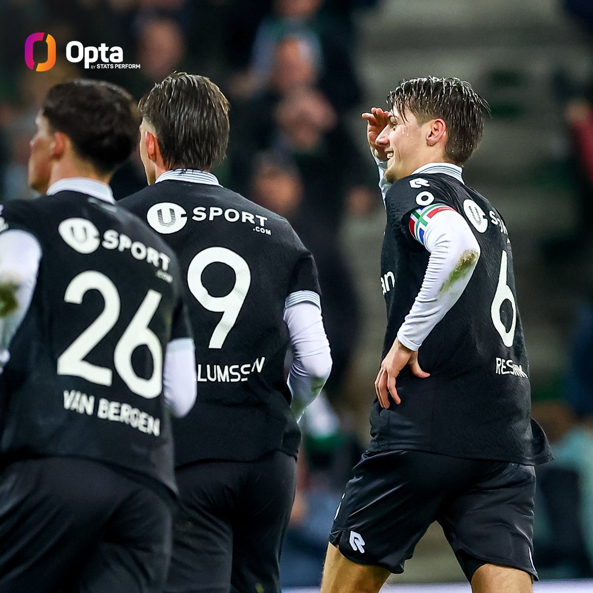 OptaJohan's tweet image. 7+7 - Stije Resink (7 goals, 7 assists) is the first FC Groningen player with at least seven goals and at least seven assists in the Eredivisie over a single calendar year since Dusan Tadic in 2011 (9 goals, 14 assists). Footsteps.