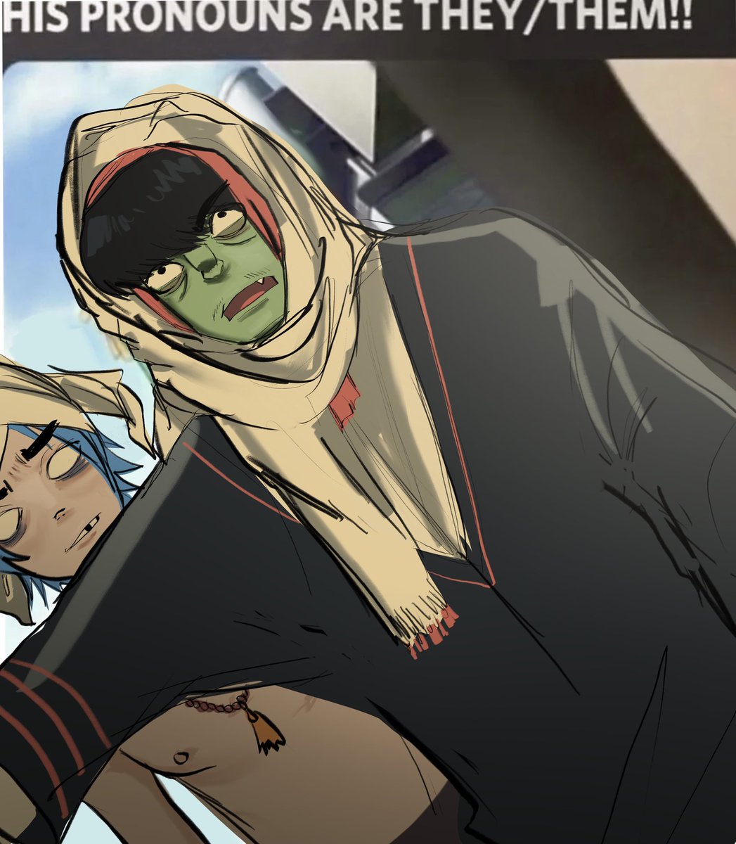 kiwiafy's tweet photo. Had to make one too 🩷 #Gorillazfanart #2Doc https://t.co/0iuZW0Haz3