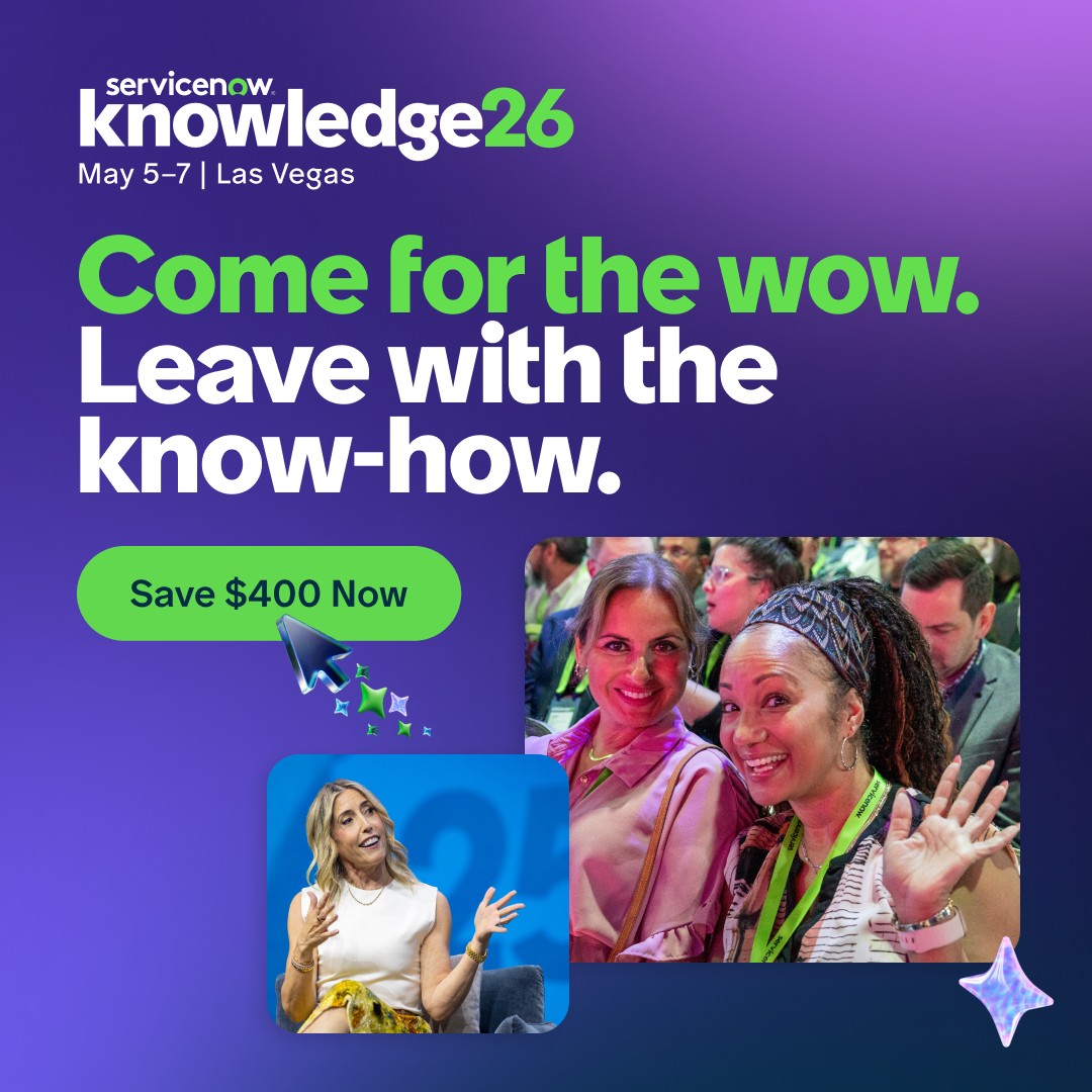 AlexRovira78's tweet photo. If you’re looking for that spark of inspiration *and* the skills to make it real, Knowledge 2026 is where it happens. Join us in Vegas to see how the best in the biz are putting AI to work. Register by 12/31 for $400 off!
https://t.co/EuFRZXnrNL https://t.co/nPDfO17sh4