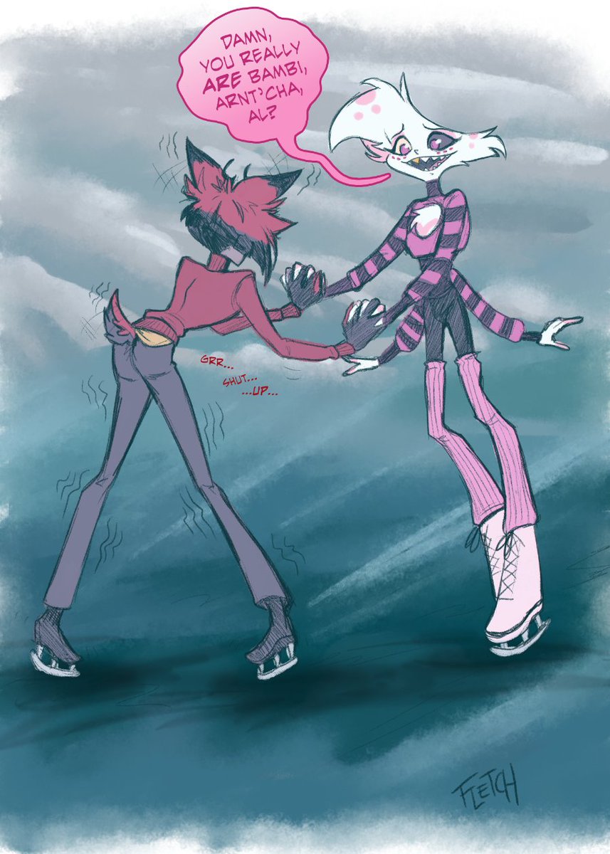 ~11: Ice Skating~

had to have him doin a bambi poor baby

#2025radiodustchristmasadvent #radiodust #alastor #angeldust