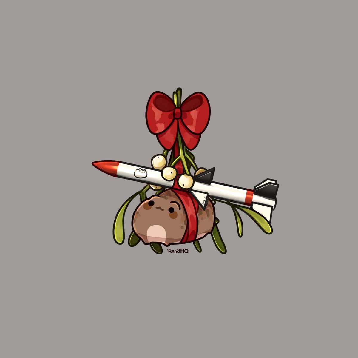 PondHQShop's tweet image. Meet me under the missiletoad 
(The missile is filled with glitter and kisses)