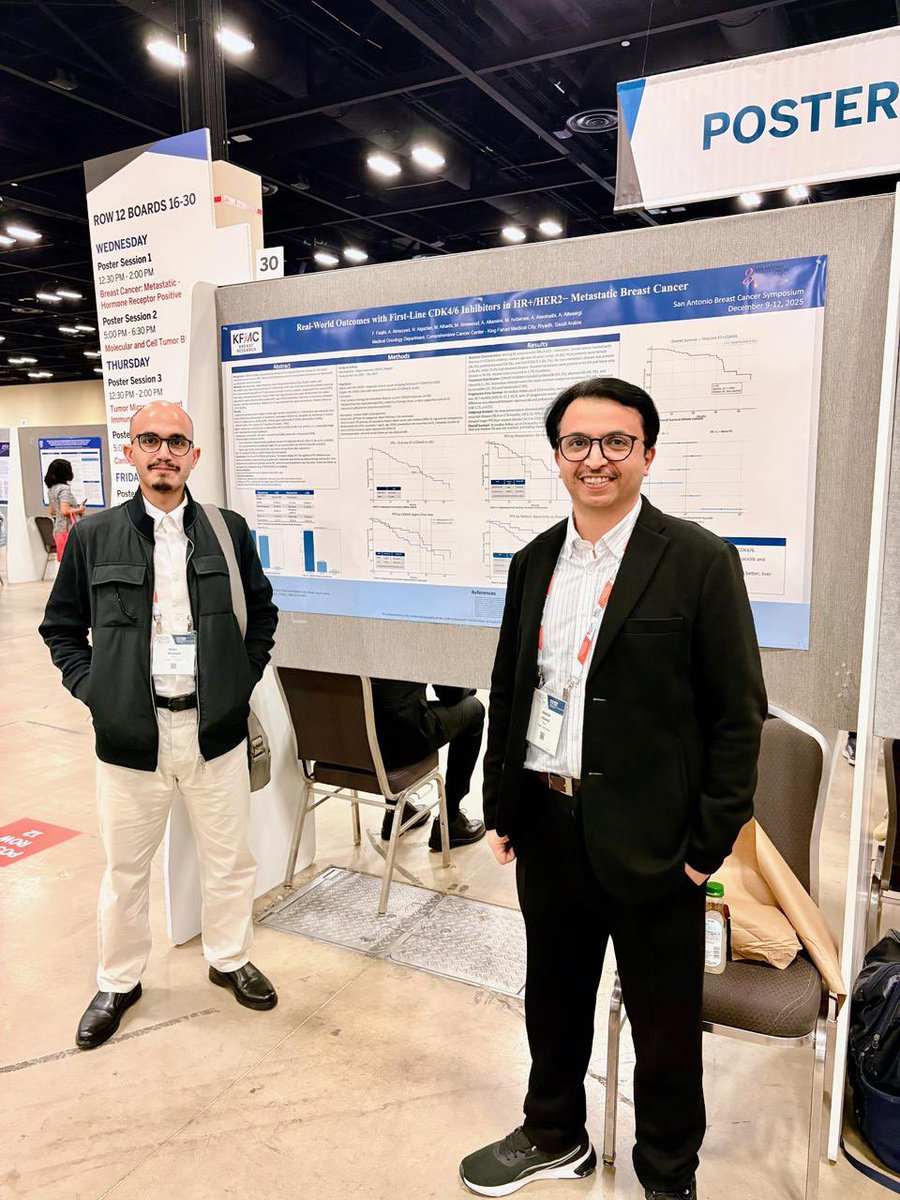 3bdullahALmzyad's tweet photo. In the US San Antonio to present our posters at SABCS 2025 with my mentor Dr.Altwairgi. https://t.co/44jhKwtlgw
