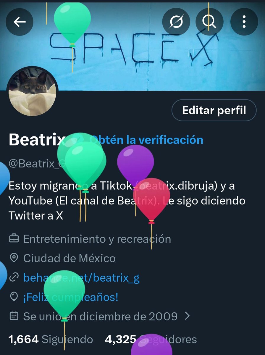 Hoy hay globos en mi perfil.
