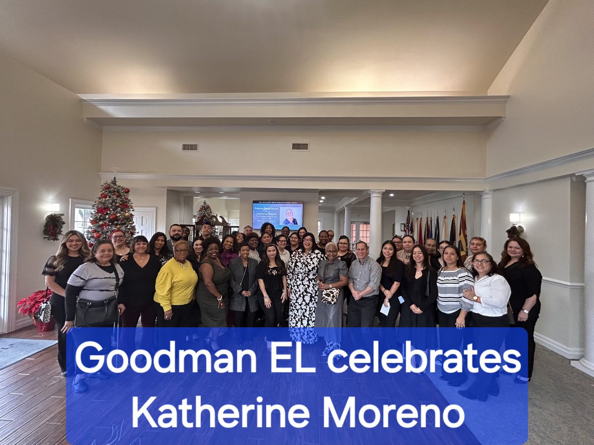 Today, I was blessed to be in the room with <a href="/LGE_Owls/">Goodman Elementary</a> staff past and present to honor Katherine Moreno. She was an educator who made a difference for both students and staff....Thank you, Ms. Moreno, for being the example. Well done.  Rest.