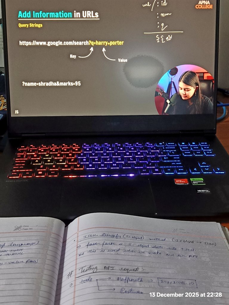 growing_phool's tweet image. #Day 70 of #90dayscodingchallenge 

- did a workout (push-ups, pull-up, dips, squats and some weights)

- today learned about JSON; it is a data format returned when the API is called; its structure is similar to javascript object format in the key-value pair but its every key is…
