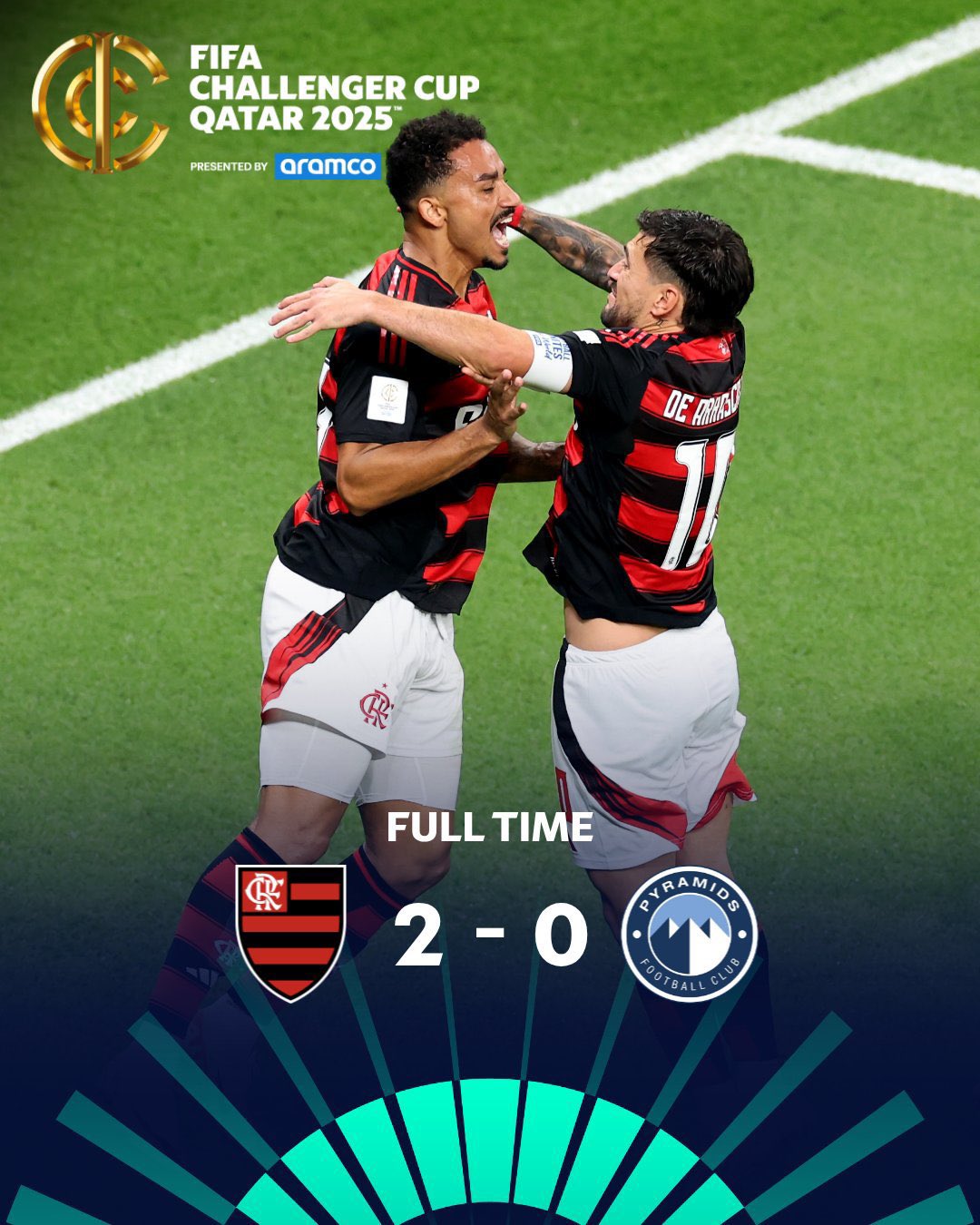فلامنجو البرازيلي يكسب بيراميدز المصري بنتيجة (2-0) ويتأهل لملاقاة باريس سان جيرمان الفرنسي في نهائي كأس القارات للأندية 