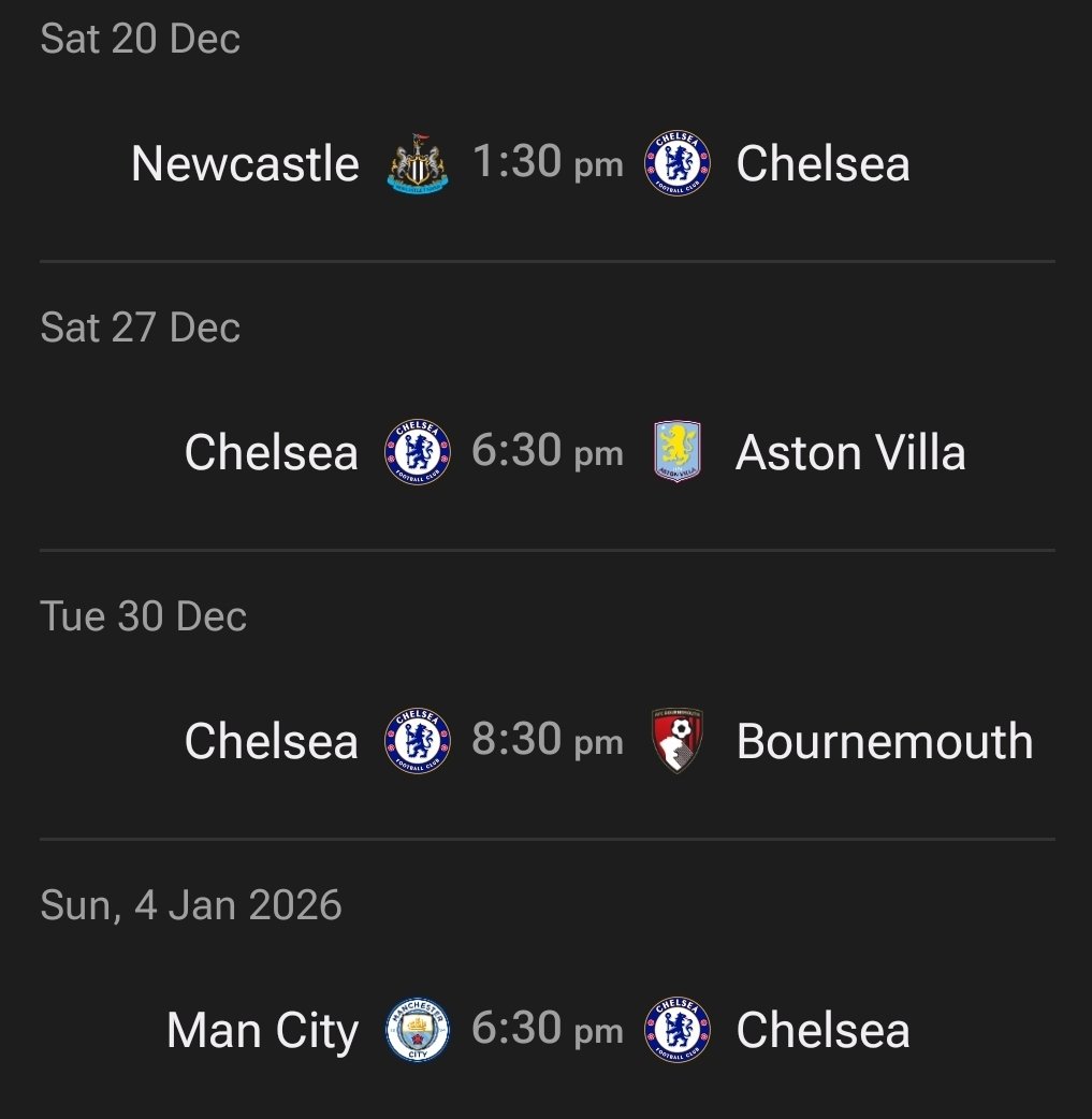 Our next four premier league games 

How many wins do we get out of this fixtures blues?