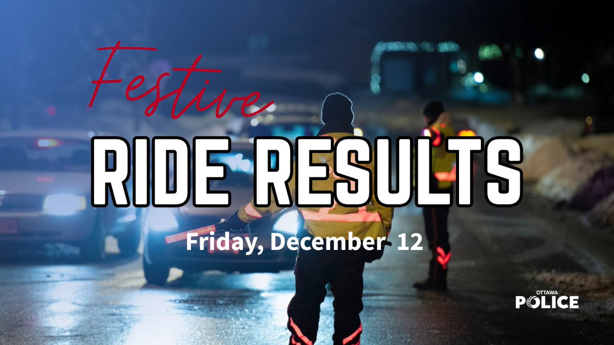 OttawaPolice's tweet image. 🚓 Festive RIDE in action last night

Officers were out across Ottawa conducting Festive RIDE checkpoints to help keep our roads safe.

✔️ More than 80 drivers provided roadside samples
⚠️ Two novice drivers had their licences suspended for three days

Reminder: Novice and young…