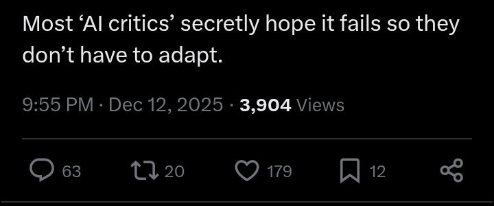 Adapt to what?

Typing prompts?

Adapt to being a futile serf with no job and no money?

Adapt to living in 1984 and Fahrenheit 451?