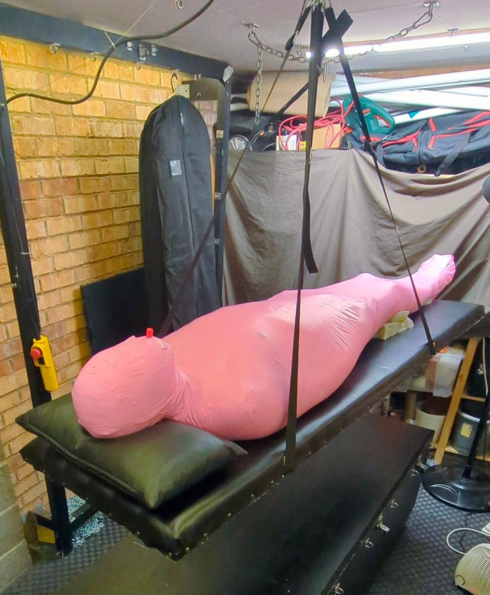 At the time, knowing nothing of <a href="/lockedtied/">Locked & Tied ➡️ Nottsbound Dec</a>'s sense of humour. It was only after being being released from my, "Strawberry Sherbet Wrapping," that I came to realise.

On the inside of a total mummification there's no colour choice. Inside, mummifications are all black at