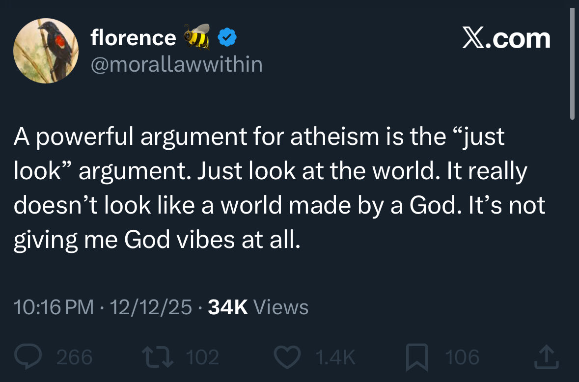Remember when this woman was God-fearing, had interesting ideas, and wasn’t mad at the world and herself for being brainwashed by Kantianism? Then again, when you are a Protestant without any tie to spirituality or Tradition it tracks that you would renounce God.