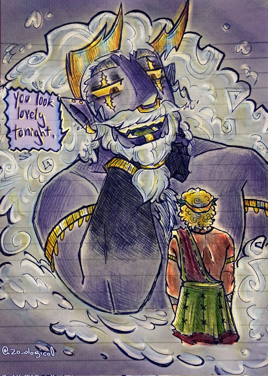 Z0_ologico's tweet photo. 「#GREEKMYTHOLOGY 」— || 🏺 ||
★ — #crackship ;; Zeus × Priamo
– Este dibujo es un pedido que me emocionaba hacer
(Estoy orgulloso de como me salió)
-
-
-
#theiliad #priamzeus #zeus #priam #multishipper #Greekgods https://t.co/lySb6ZMag4