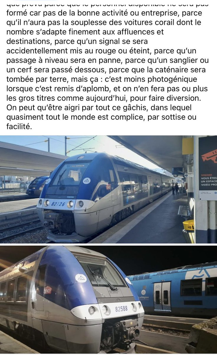 cgtcheminots63's tweet photo. Demain,le changement de service rimera avec la fin de la multi-activité pour les conducteurs de Clermont. 
Les conducteurs du Clermont-Paris ne feront plus que cette ligne avec tous les risques que cela comporte. 
Nous partageons le coup de gueule … et l’émotion de ce conducteur https://t.co/mnn3csGlFa