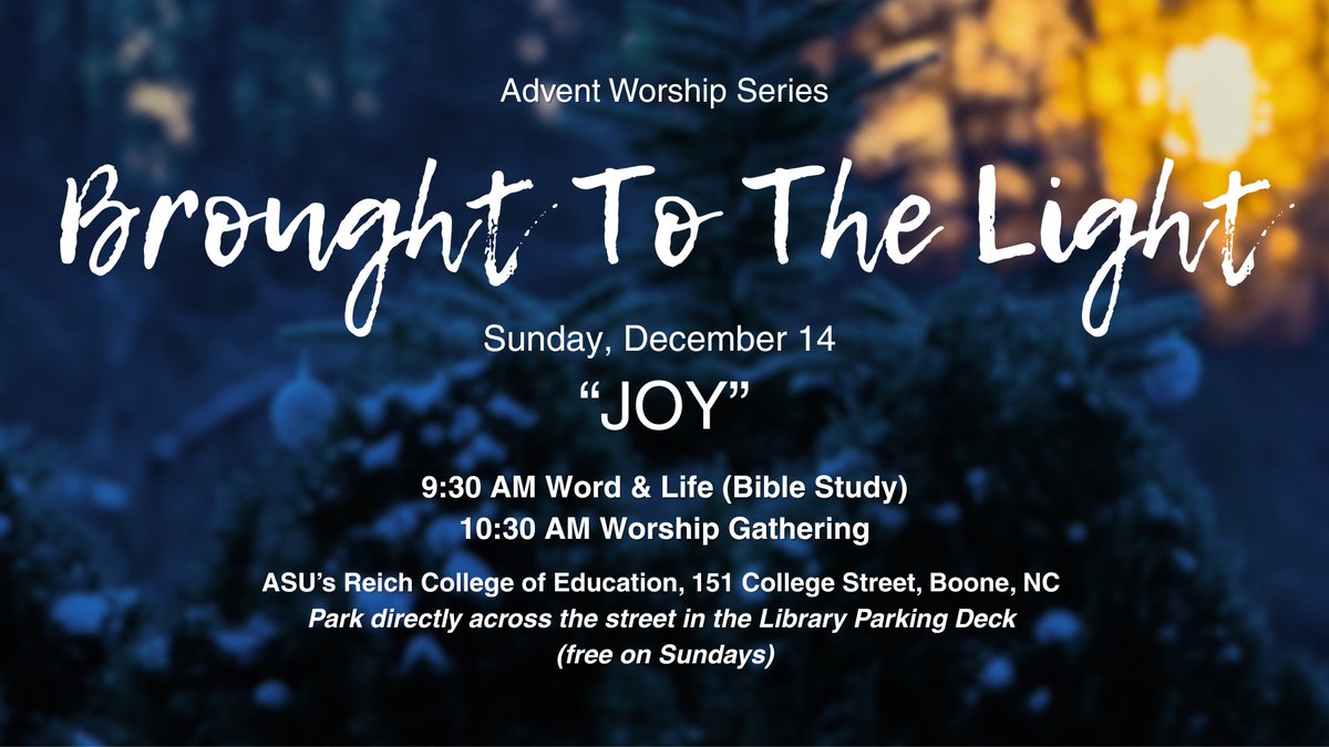 appchapel's tweet photo. Three Key Things To Know! https://t.co/WgugdqxHEW See you at worship tomorrow for the Third Sunday of Advent! #AppChapel https://t.co/tJDq9TI1uT