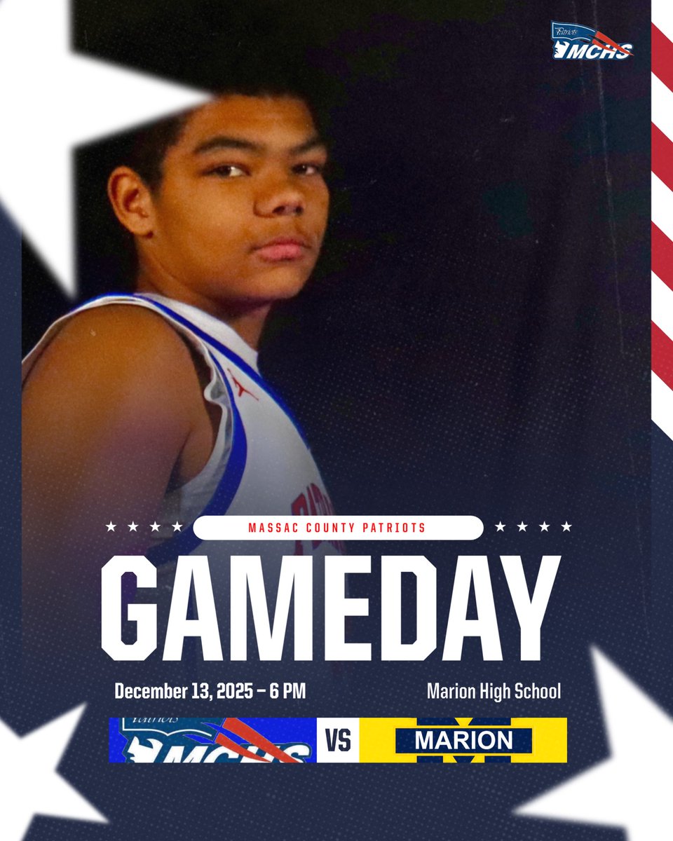 ❗️ Gameday! 🏀

⏰ : 6 p.m.
🆚 : Marion Wildcats
📍 : Marion High School