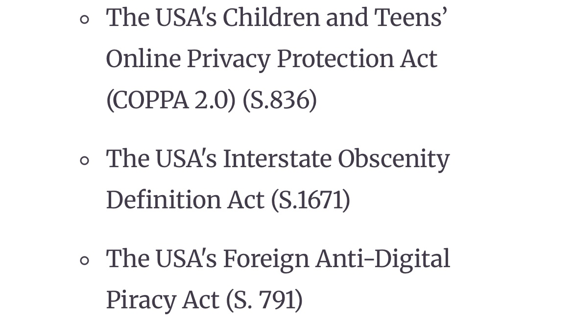 DinoExpert101's tweet photo. @ProudSocialist
Besides stopping the bills & acts below at all costs, we also need to do everything we can to protect Section 230, which protects users & social media platforms from being viewed as publishers.
#section230
#stopkosa
#stopscreenact
#notodigitalid
#stopcensorship https://t.co/nNhhckApJs