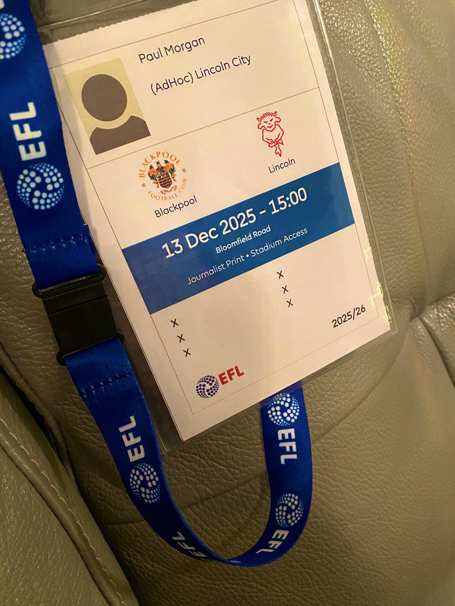 Great experience this afternoon joining legendary broadcaster John Helm  <a href="/LincolnCity_FC/">Lincoln City FC 🇺🇦</a> clash against <a href="/BlackpoolFC/">Blackpool FC</a>. Comfortable away performance for Lincoln deserved the 3 points but 1 point away from home before 🎅is always a good result! I'm in the press box somewhere 😂 👀
