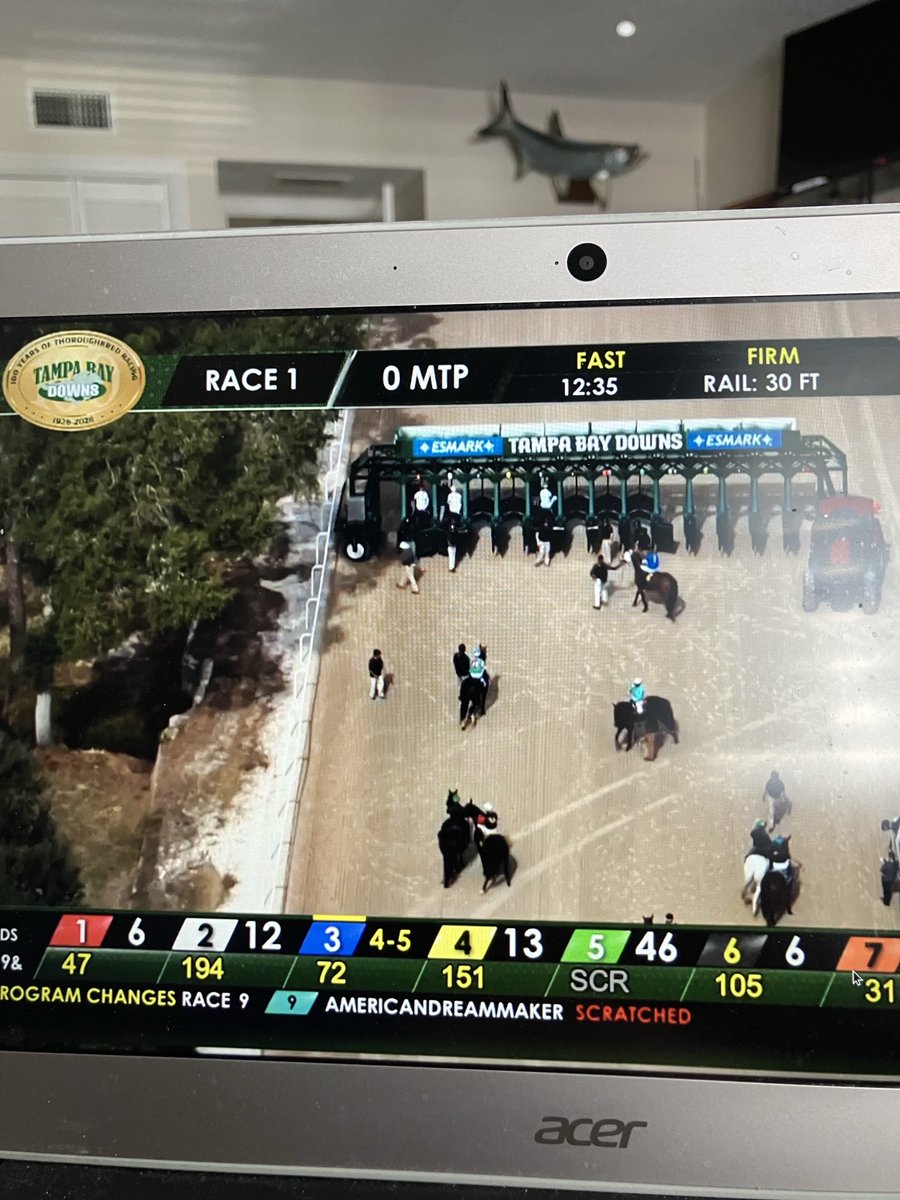 Check out the Snow inside the inner rail ⁦<a href="/TampaBayDownsFL/">Tampa Bay Downs Official Account</a>⁩