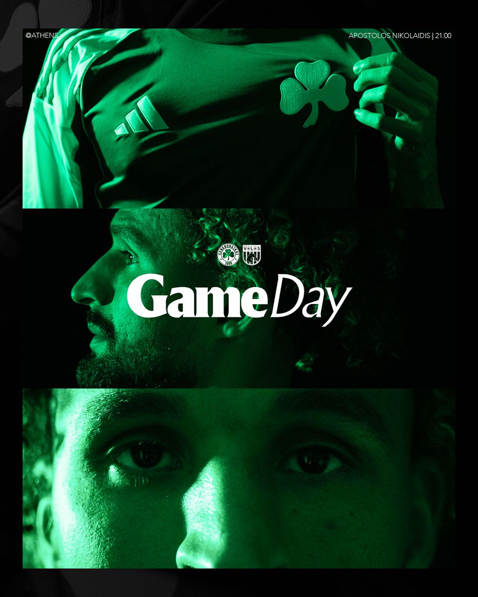 ☘️GAMEDAY☘️
🆚 NFC Volos
🏆 Stoiximan Super League
🏟️ Apostolos Nikolaidis
🕗 21:00
📺 Cosmote Sport 1

#Panathinaikos #PAOFC #PAOVOL
#StoiximanSuperLeague #slgr
