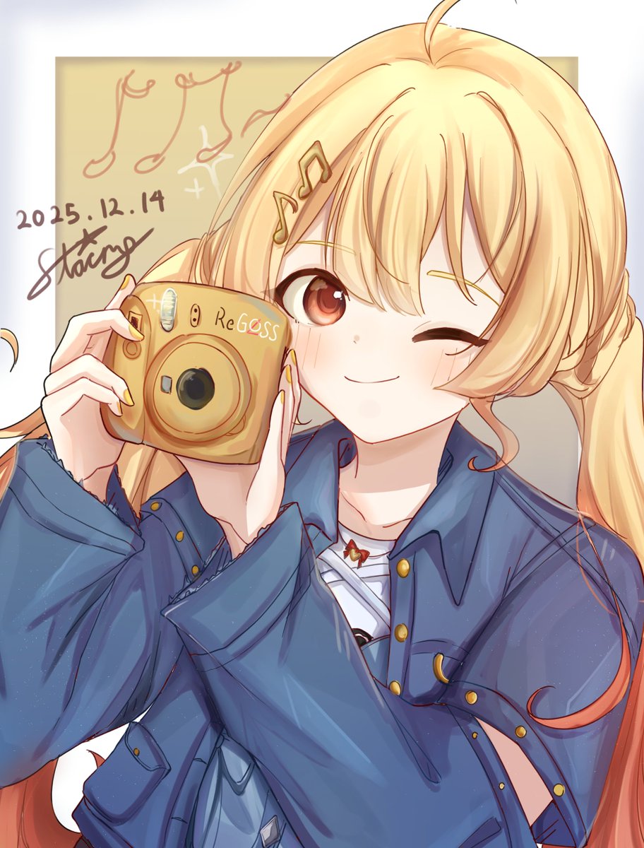 Otonose Kanade!📸🎹✨
 Finally drew my oshi!! I can't wait for ReGloss's live concert!

#Artnose #音の勢 #hololiveDEV_IS #hololive #ReGLOSS_1stLive #fanart