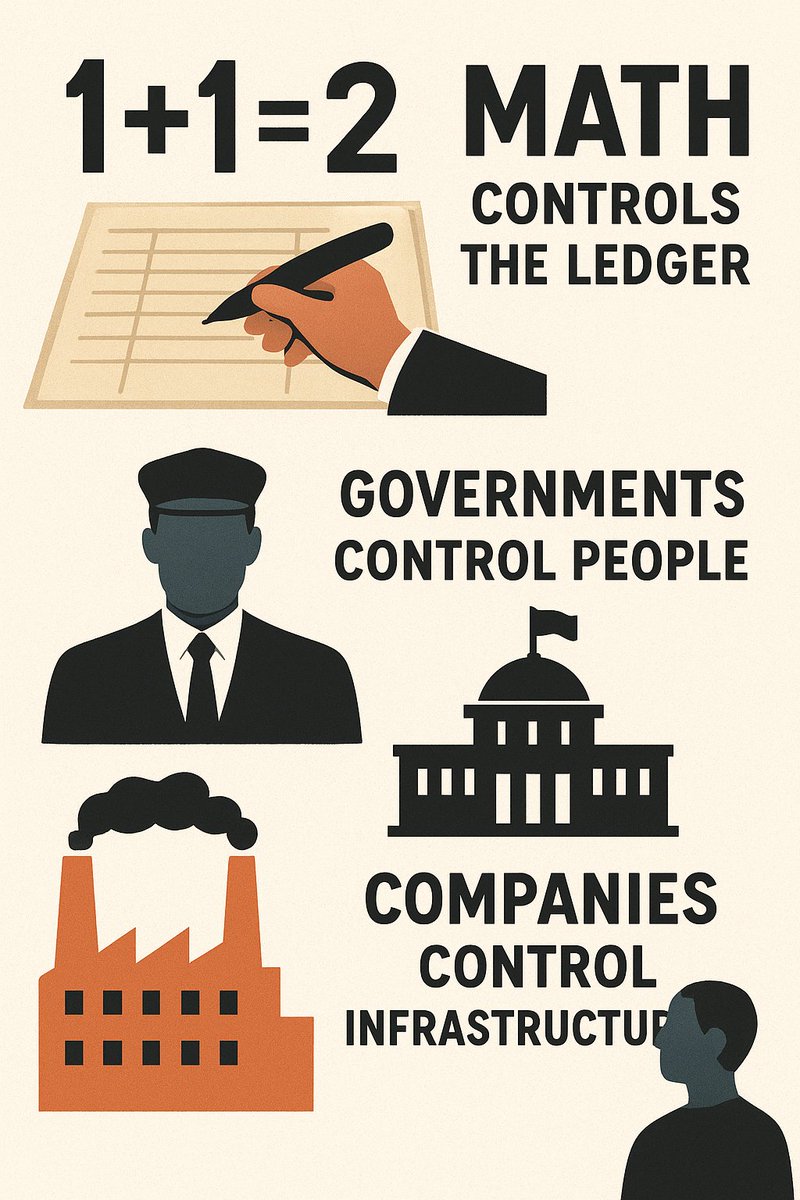Math controls the ledger.
Governments control people.
Companies control infrastructure.
The real question: Who controls the future?  #Crypto #Decentralization