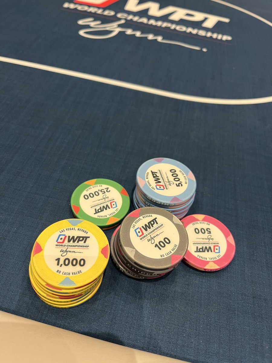 mark_hizzle's tweet photo. WPT Championship. Cashed the Prime now Main Event. Somehow I’ve been on the same table days 1 and 2 of prime and now 1 of main https://t.co/HZ1TcmS7OX