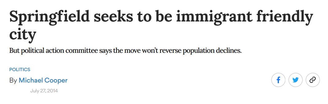rjvranish's tweet photo. @Noahpinion It's still lies all the way down. These rust belt towns wanted and recruited immigrants, it wasn't something that was done to them. https://t.co/568pjpembE