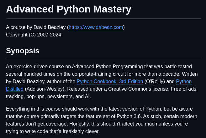 sanketsabharwal's tweet image. exercise-focused course on advanced python subjects and methods for enhanced comprehension of the language