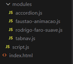 separar o JavaScript por módulos foi uma coisa que eu aprendi, essa coisa é um caminho sem volta💥🙏 #100diasdecódigo