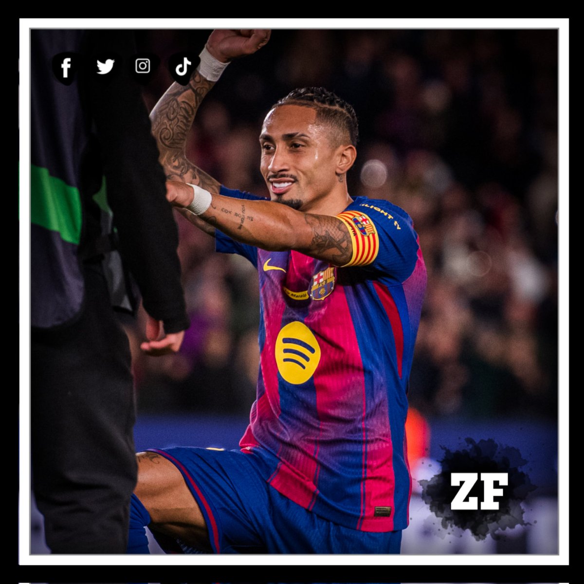 ¡TRIUNFO DE LOS CULÉS! 

#Laliga | 🔴 #BAR 2-0 #OZA ⚪

<a href="/FCBarcelona/">FC Barcelona</a> saca la victoria Osasuna en el Spotify Camp Nou en la jornada 16 de la liga con doblete de Raphina.