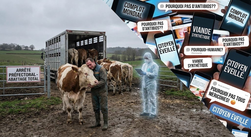 lactetue's tweet image. L’Hécatombe Bovine et le Virus de la Connerie : Petit cours d’épidémiologie pour les experts du dimanche

C'est toujours la même image. Terrible. Un éleveur en larmes, des bêtes qu'il a élevées, nommées, parfois biberonnées, qui montent dans un camion pour ne jamais revenir.…