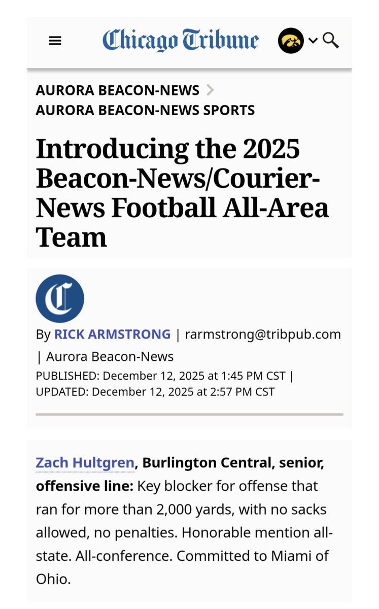 Thank you <a href="/BeaconNSports/">Beacon News Sports</a> for the All-Area recognition. Congrats to my teammates who were named as well! 
x.com/i/status/19995…