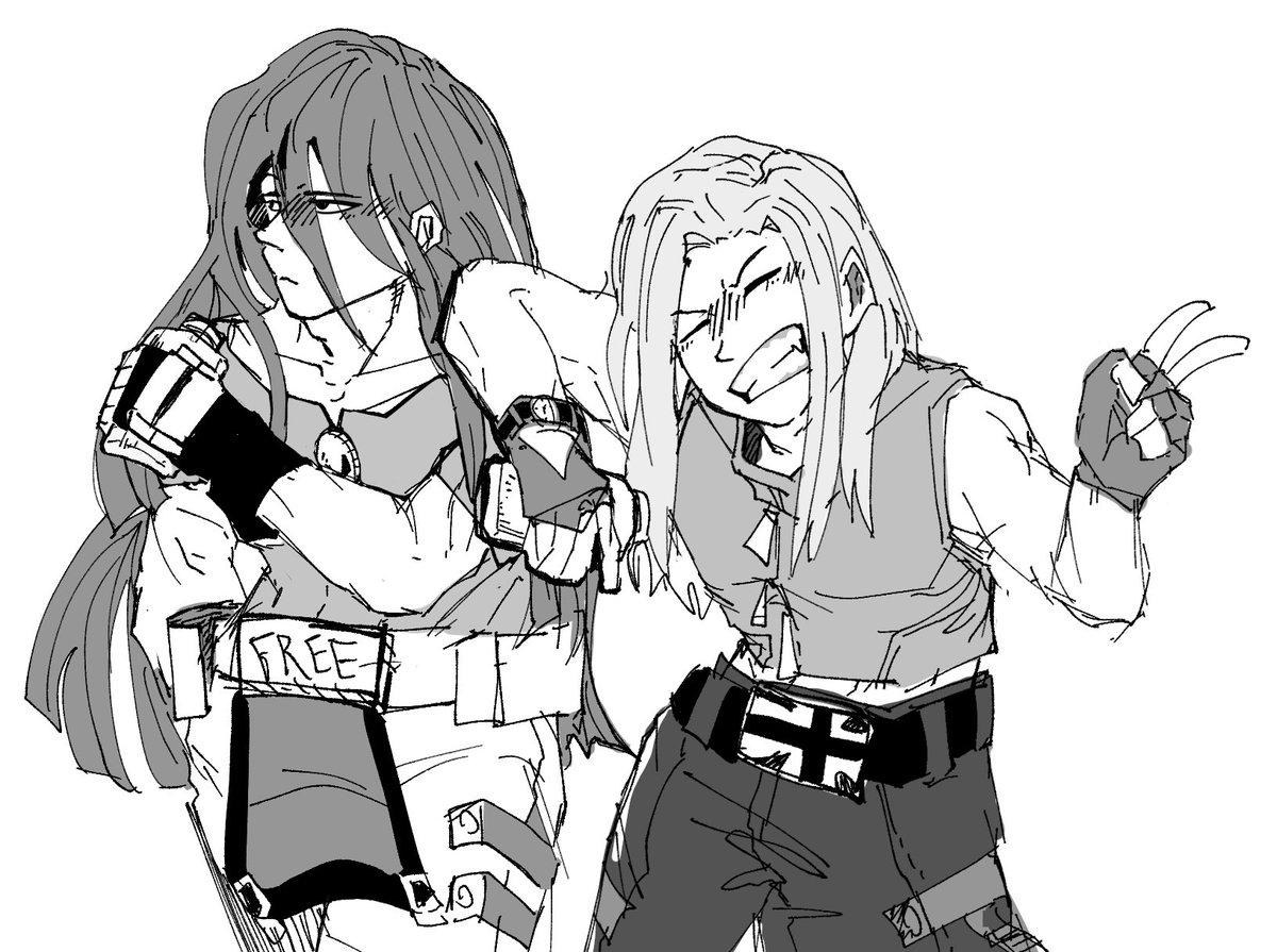 오랜만에 솔과 액슬 투샷
근대이제 장발을 곁들인.

#GGST #GuiltyGearStrive