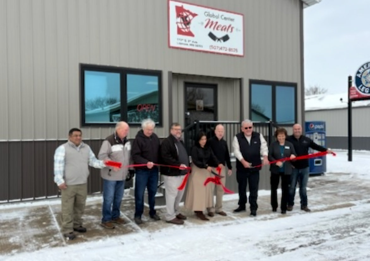 Today in Lismore, MN to join partners in cutting ribbon on Global Center Meats locker plant! A great story and excellent for community &amp; local farmers, congrats Alejandro &amp; family!