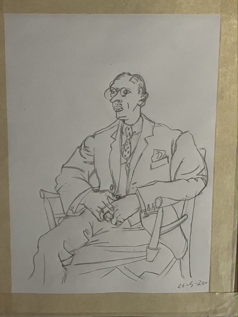 CartsKingof's tweet photo. I’ve started working through Dr Betty Edward’s Drawing on the Right Side of the Brain. Really proud of how this upside down drawing exercise turned out https://t.co/vwmMefFxss