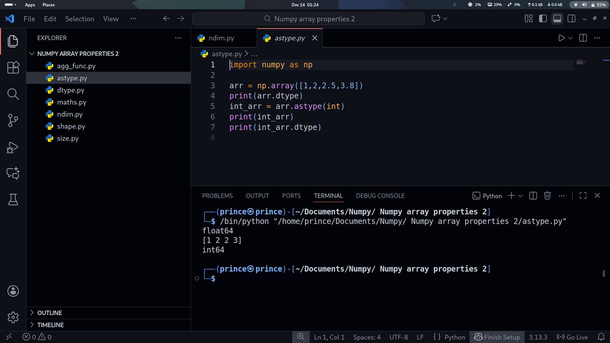 PrinceKush31873's tweet image. Learn NumPy astype to convert array data types efficiently for faster Python data processing and cleaner numerical computations. #NumPy #Python #DataAnalysis #MachineLearning #Coding #Programming