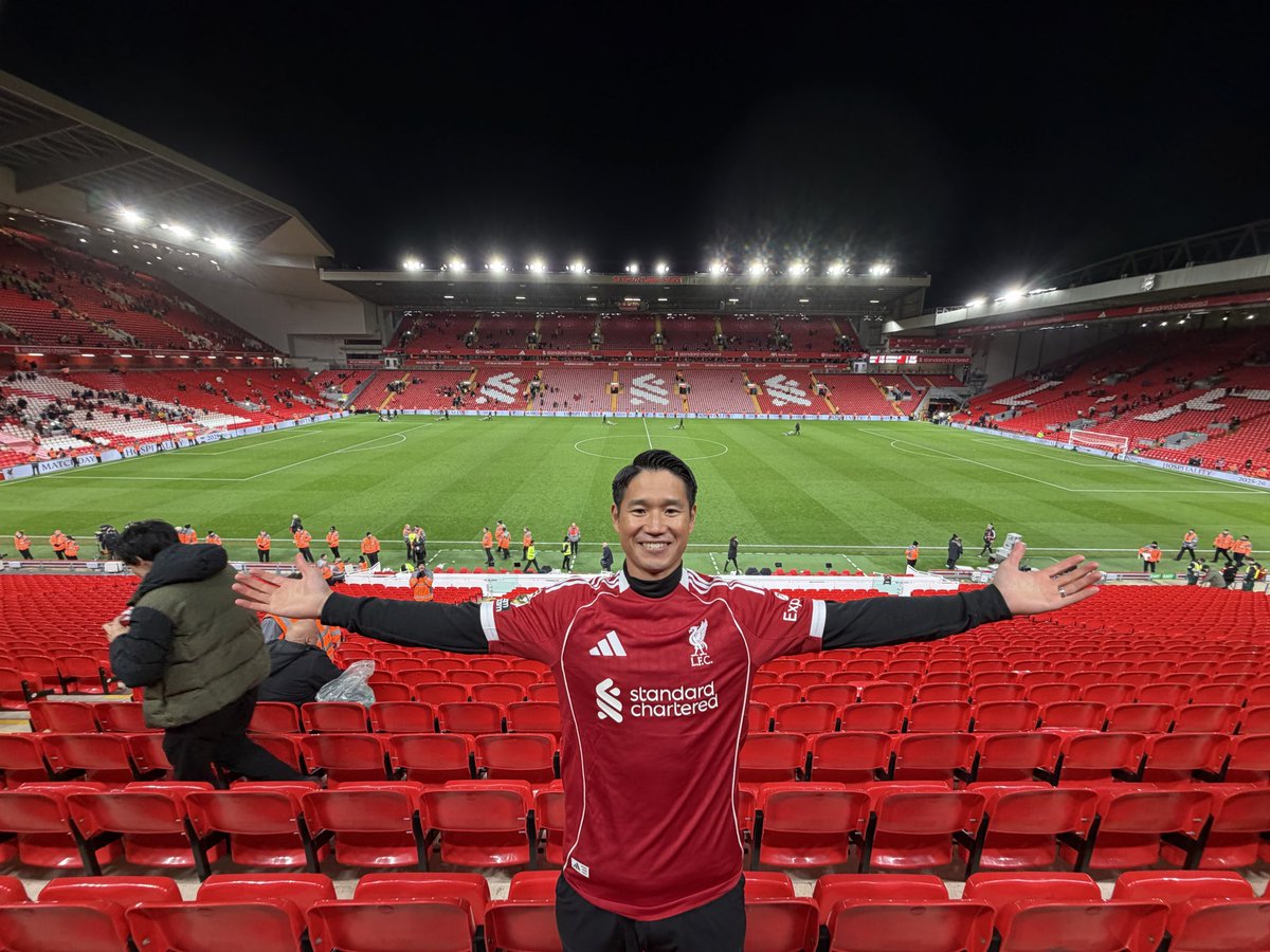 リバプールで最高に力もらいました🔥 @wataru0209 チケットもサインも